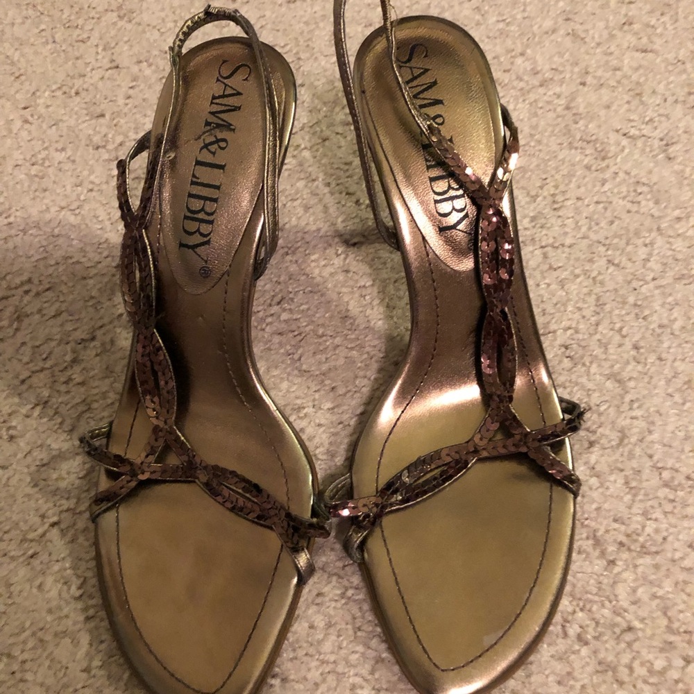 Sam & Libby gold heels